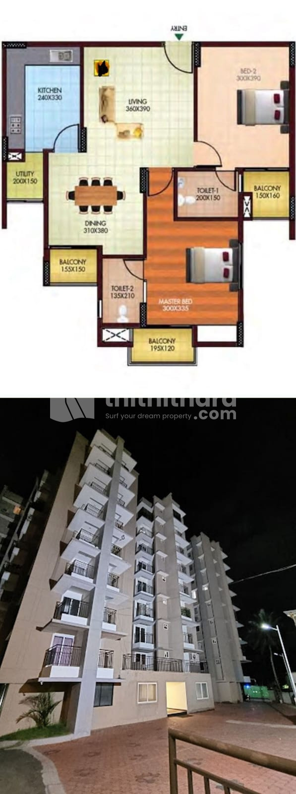 2BHK Flat/Apartment for Sale in Sreekaryam Thiruvananthapuram