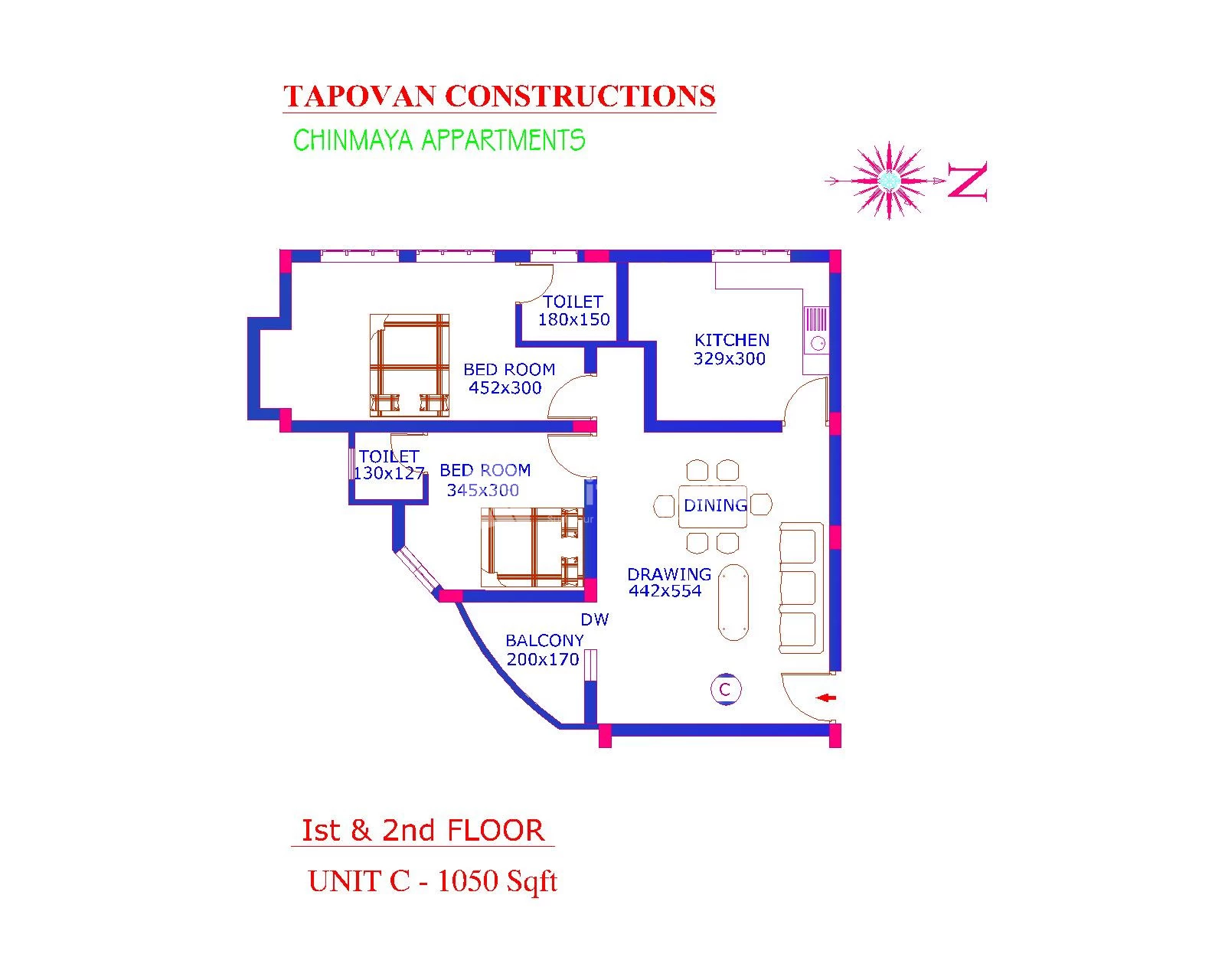 2 BHK apartment for Sale in Aluva,near UC College