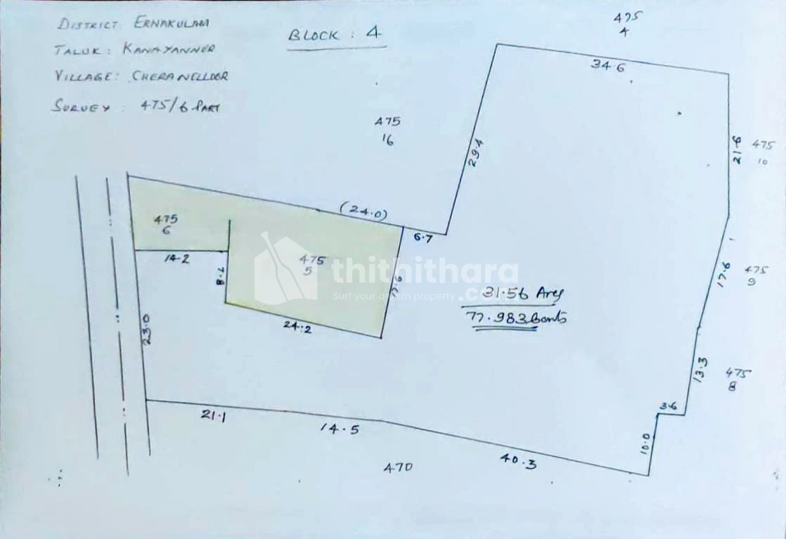 Residential plot for sale at Cheranalloor