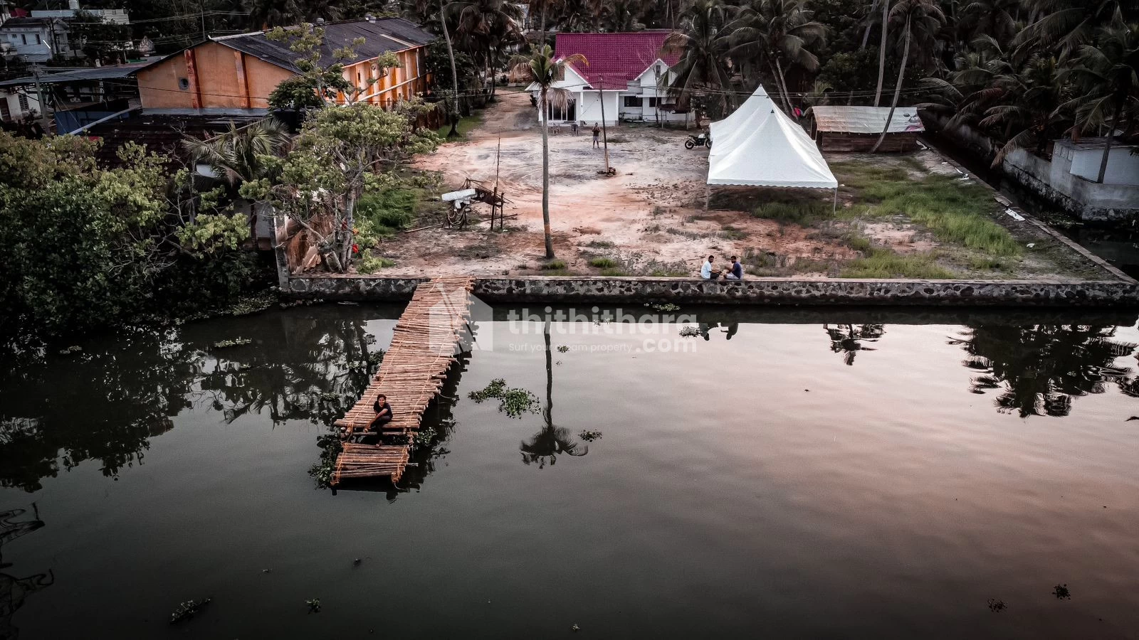 Waterfront land with restaurant and home for sale at Kumbalanghi  Ernakulam
