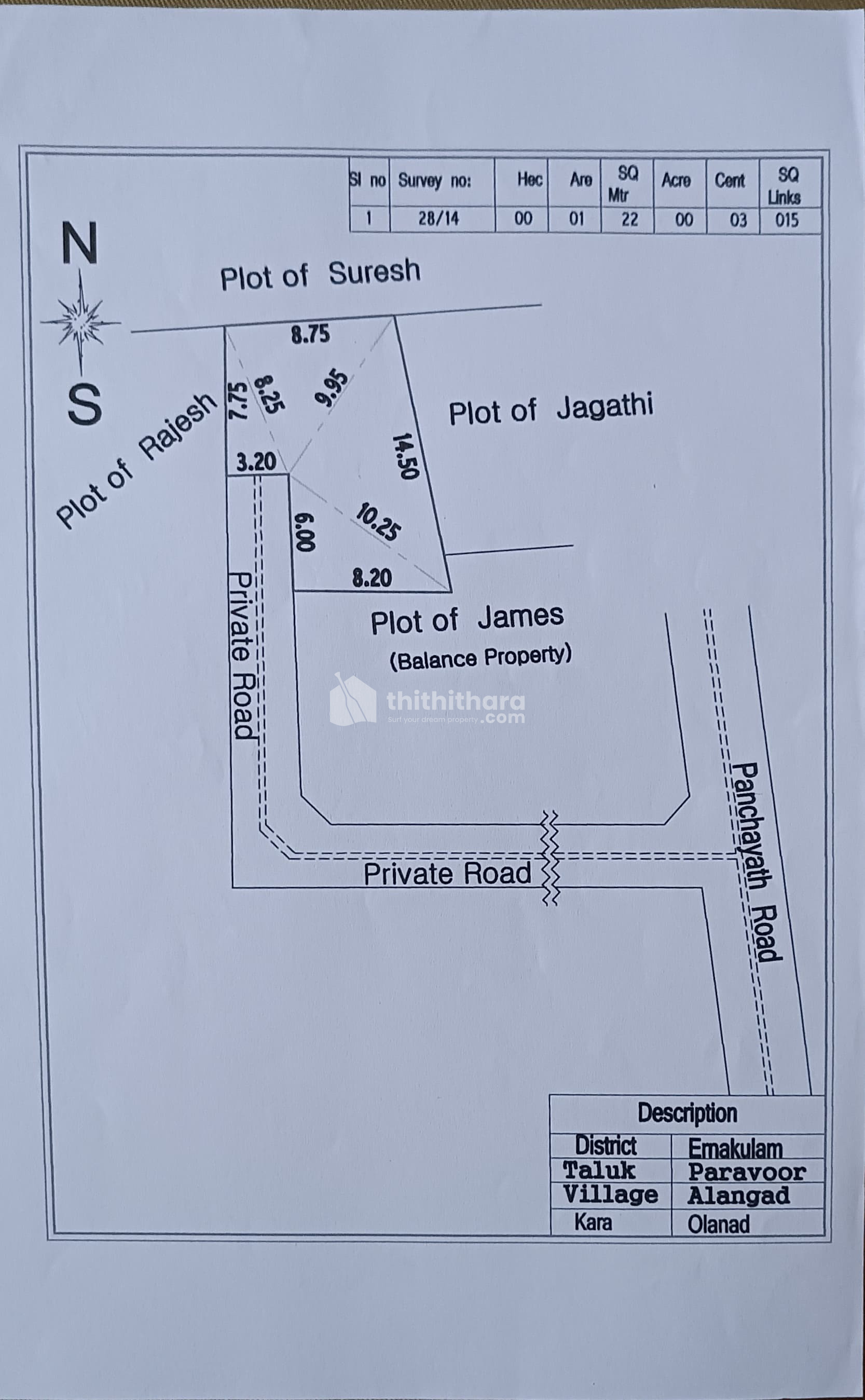 Residential land for sale at Varappuzha Ernakulam
